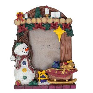 Christmas Snowman Holiday Picture Frame, 3.5 x 5
